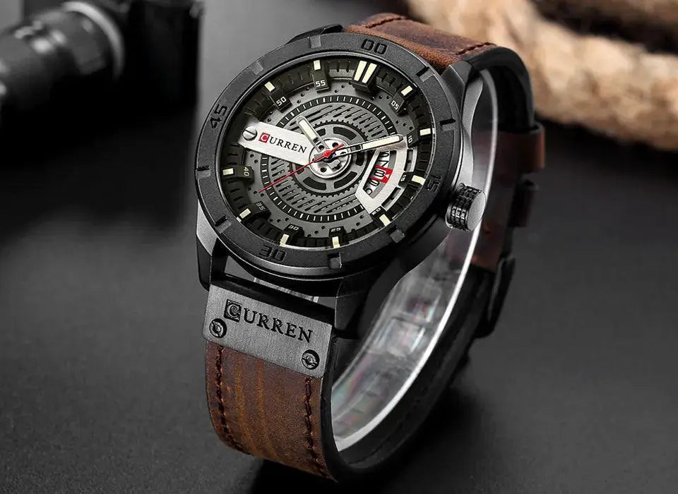 Curren Mens Military Sports Watch Waterproof Timepiece