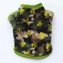 Warm Fleece Skull Print Dog Coat Stylish Camo Bulldog Jacket