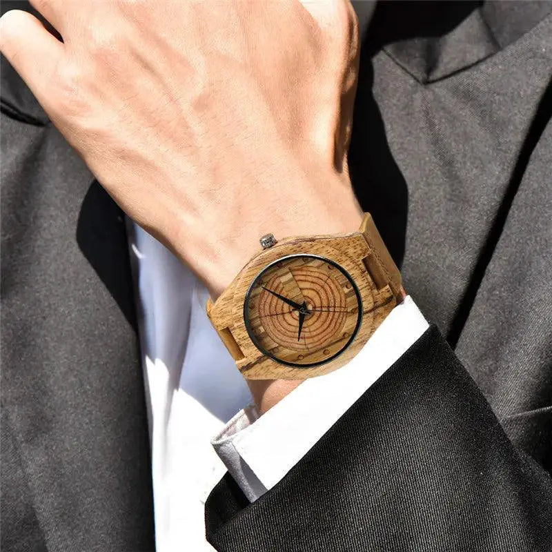 Handcrafted Wooden Mens Watch Nature Inspired Timepiece