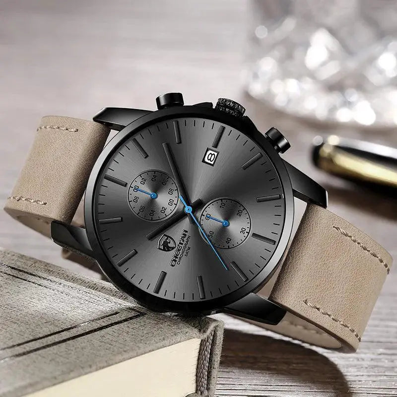 Mens Luxury Chronograph Watch Sleek Timepiece For Style