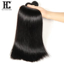 Peruvian Straight Hair Bundles with Lace Closure Remy Hair
