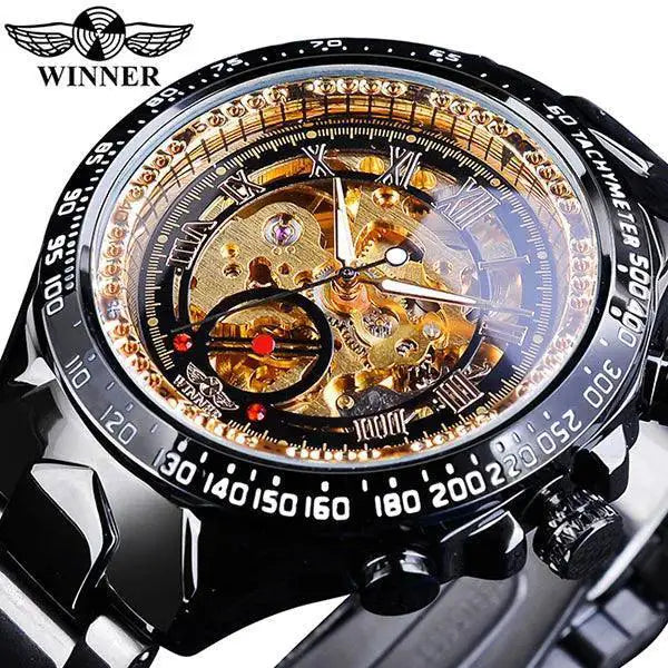 Self Winding Skeleton Dial Watch - Men — product view 8
