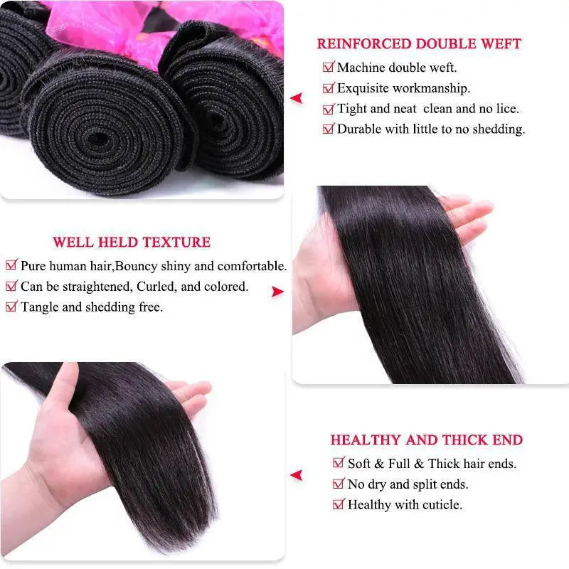 Brazilian Straight Human Hair Bundle For Natural Look
