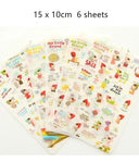 Cute Molang Rabbit Cartoon Sticker Set for Scrapbook Kit