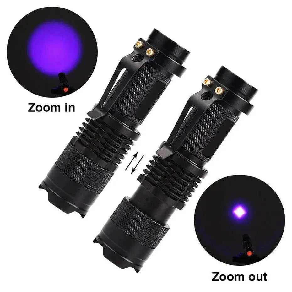 Mini UV Black Light Flashlight Compact Multifunctional