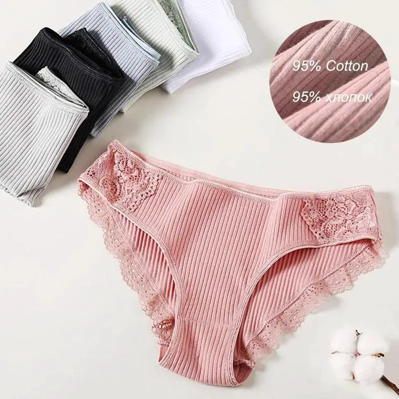 Floral Lace Panties Set Elegant Comfortable Lingerie
