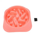 Slow Feeder Dog Bowl Durable Plastic Non-Slip Pet Bowl