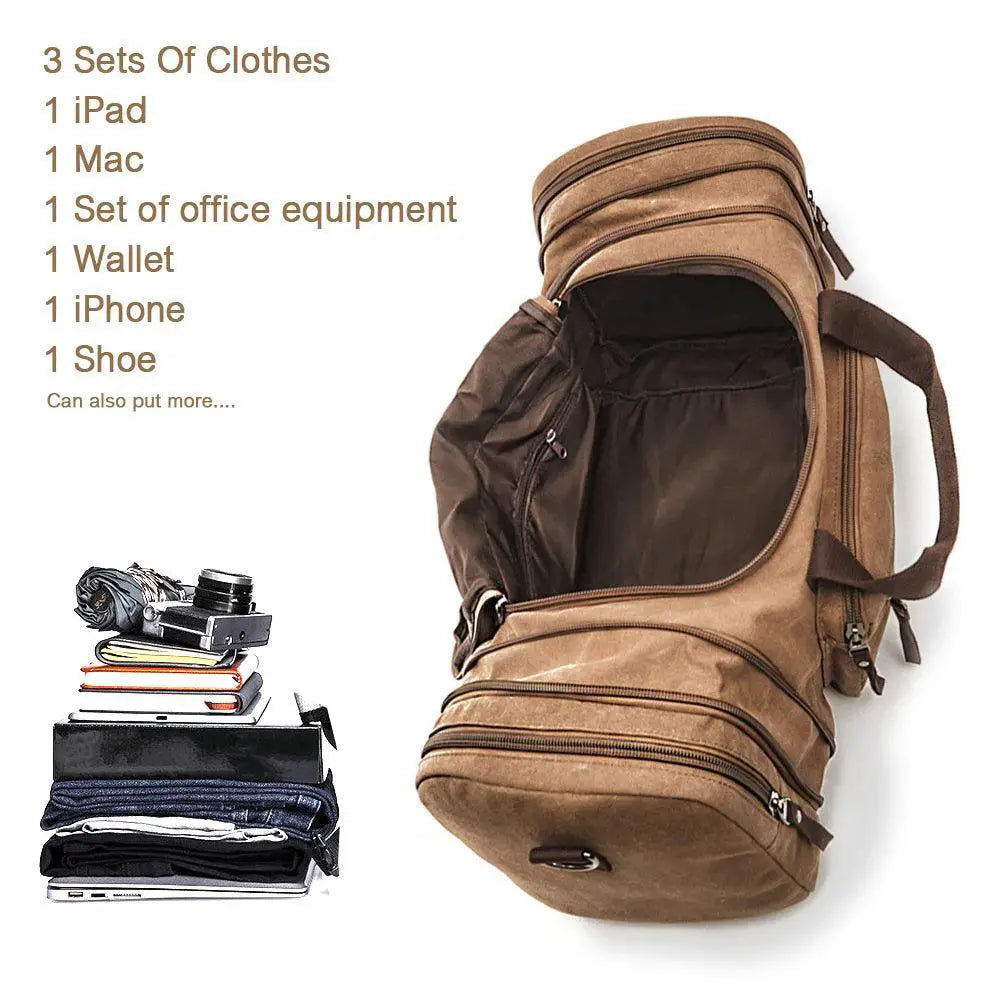 Markroyal Canvas Travel Duffel Bag Large Capacity Weekender