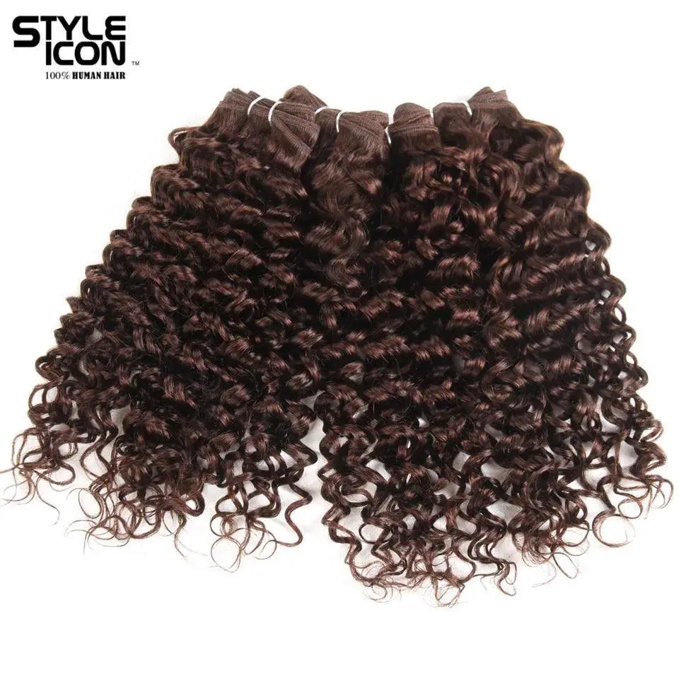 Luxurious Brazilian Curly Hair Extensions Bundle Color 4