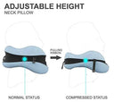 Memory Foam U-Shape Travel Pillow with Adjustable Support