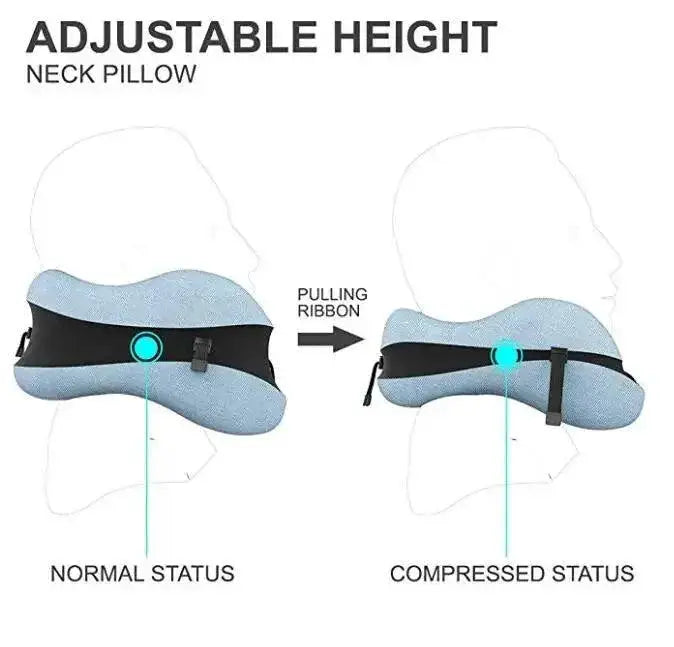 Memory Foam U Shape Travel Pillow With Adjustable Support