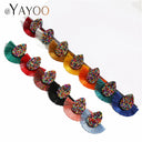 2024 Fringe Tassel Earrings For Women Colorful Beaded Boho Statement Jewelry
