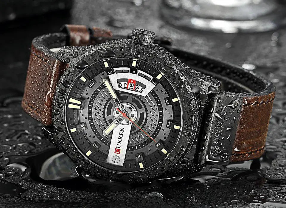 Curren Mens Military Sports Watch Waterproof Timepiece
