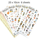 Cute Molang Rabbit Cartoon Sticker Set for Scrapbook Kit