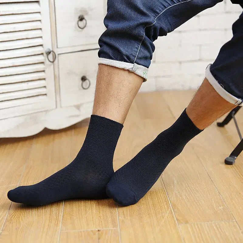 Elegant Bamboo Fiber Compression Socks For Men Style Comfort
