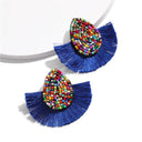 2024 Fringe Tassel Earrings For Women Colorful Beaded Boho Statement Jewelry