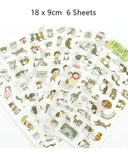 Cute Molang Rabbit Cartoon Sticker Set for Scrapbook Kit