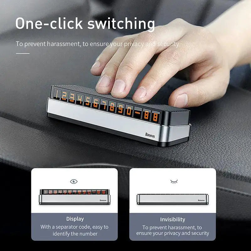 Baseus Car Park Card Holder Luminous Phone Accessory