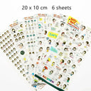 Cute Molang Rabbit Cartoon Sticker Set for Scrapbook Kit