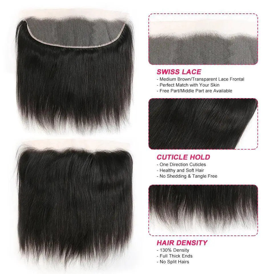 Premium Brazilian Hair Closure Lace Frontal for Natural Look