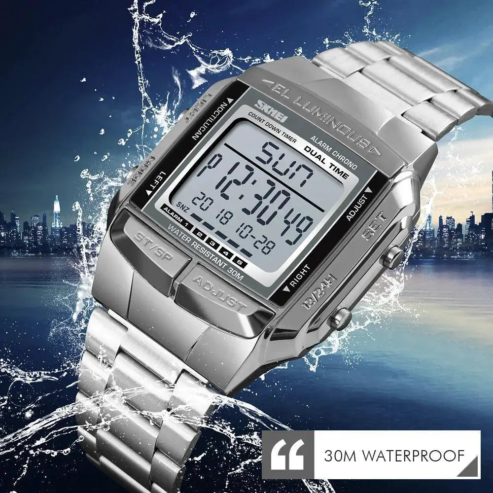 SKMEI Military Digital Sports Watch LED Waterproof Alarm