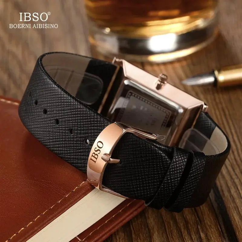 IBSO Classic Mens Fashion Watch Sleek Rectangle Dial