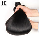 Peruvian Straight Hair Bundles with Lace Closure Remy Hair