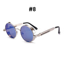 Vintage Steampunk Red Round Sunglasses for Men and Women