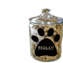 Dog Name Paw Print Decals for Containers