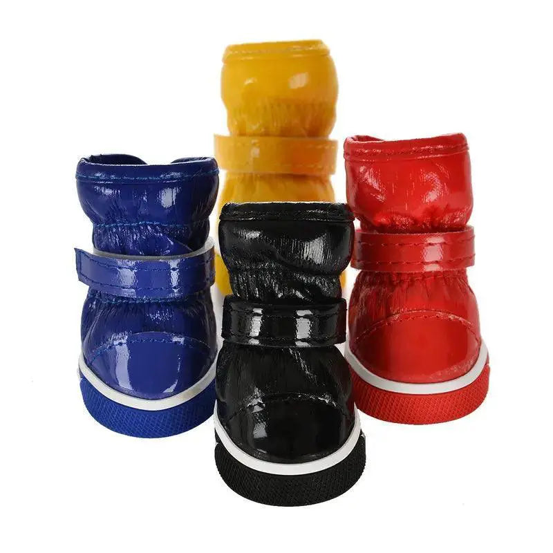 Pet Dog Snow Boots Set Warm Waterproof Anti Slip Shoes