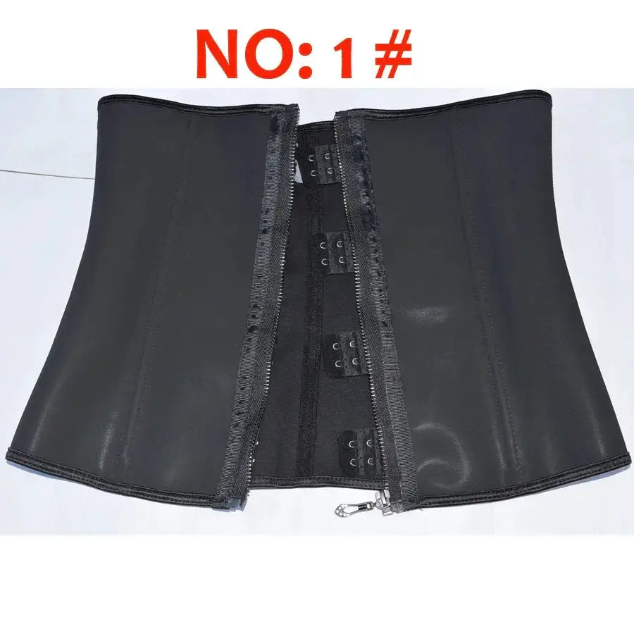 Zippered Latex Waist Trainer Corset For Women Slimming