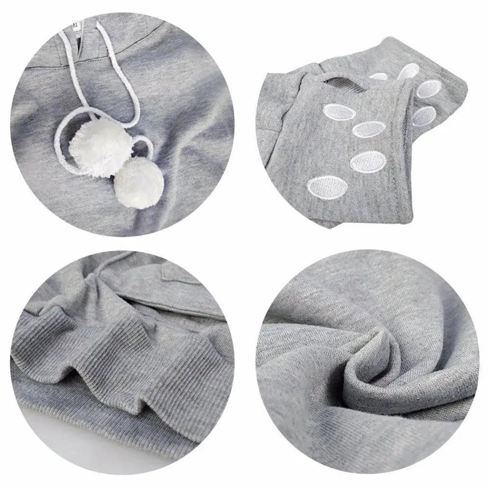 Big Kangaroo Pet Carrier Hoodie Cozy For Small Dogs And Cats