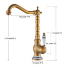 Quyanre Black Bronze Retro Antique Brass Kitchen Faucet