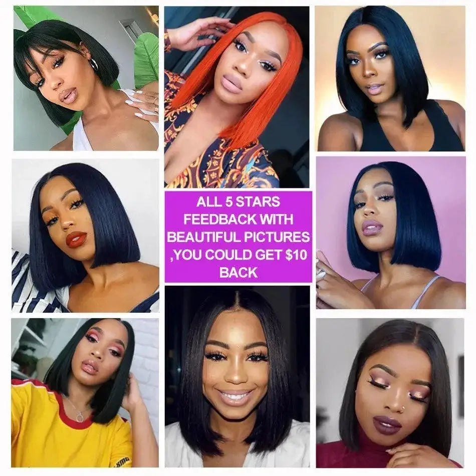 UNice Sleek Lace Front Bob Wig Effortless Glam Look