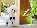 Pet Clothes Puppy Dog Tuxedo Suit Bow Tie Apparel S M L XL XXL