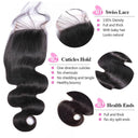 Luxurious Malaysian Body Wave Lace Closure Premium Remy Hair