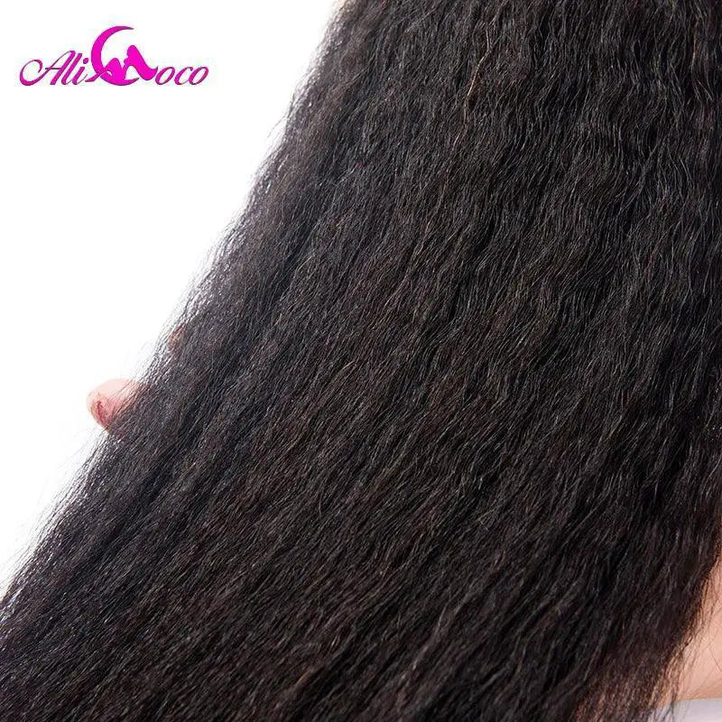 Peruvian Kinky Straight Hair Bundles Premium Extensions