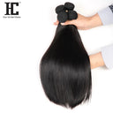 Peruvian Straight Hair Bundles with Lace Closure Remy Hair