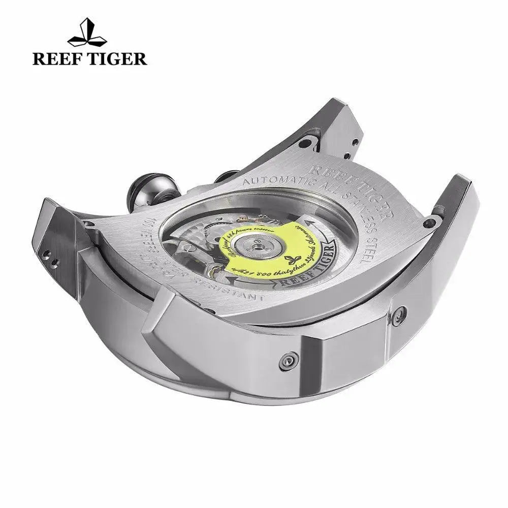 Reef Tiger Tourbillon Stainless Steel Sport Watch Luxury
