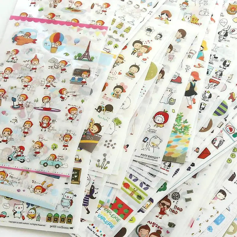 Cute Molang Rabbit Sticker Set for Scrapbook Projects