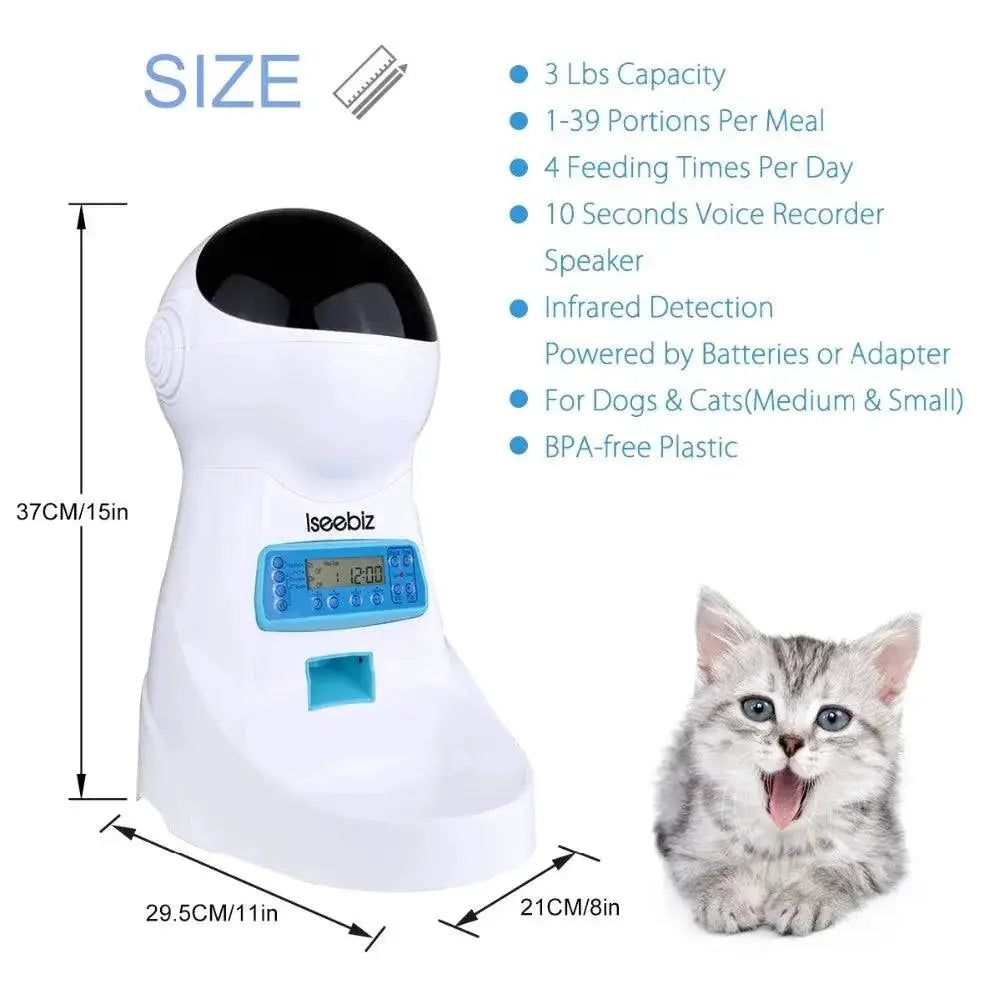 Iseebiz Automatic Pet Feeder With Camera And App Control