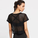 Mesh Yoga Top for Womens Quick-Dry Fit