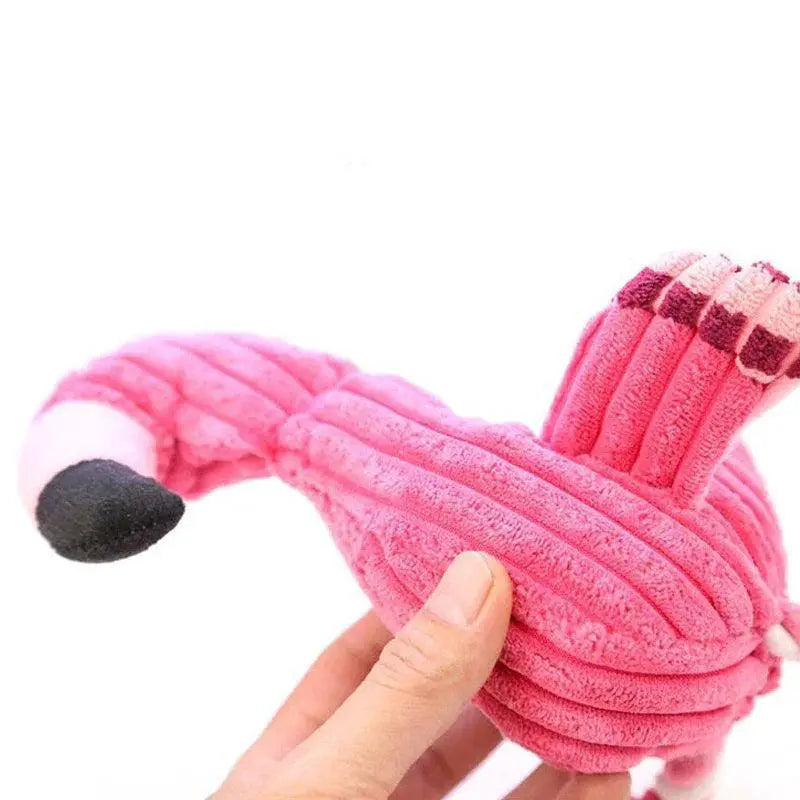 Cute Pink Flamingo Interactive Dog Toy for Playful Dogs