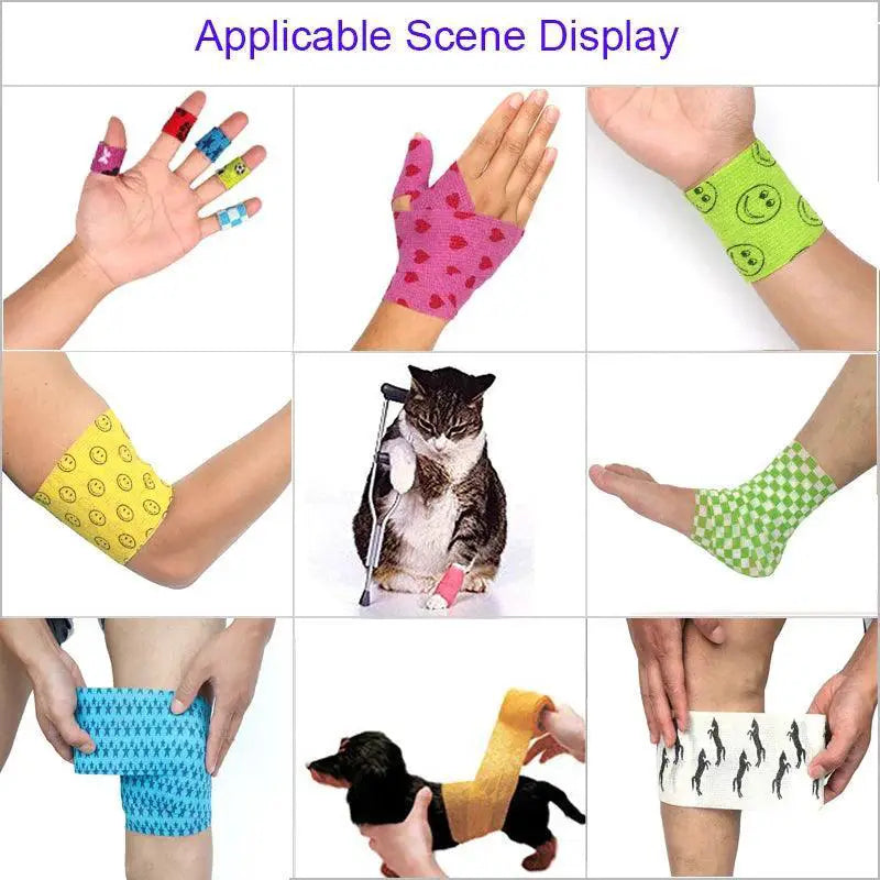 Printed Elastic Bandage Wrap for Joint Support and Recovery