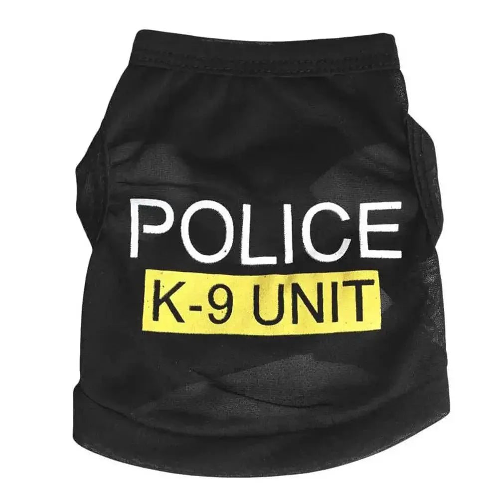 Police Suit Cosplay Dog Vest Stylish Costume For Dogs