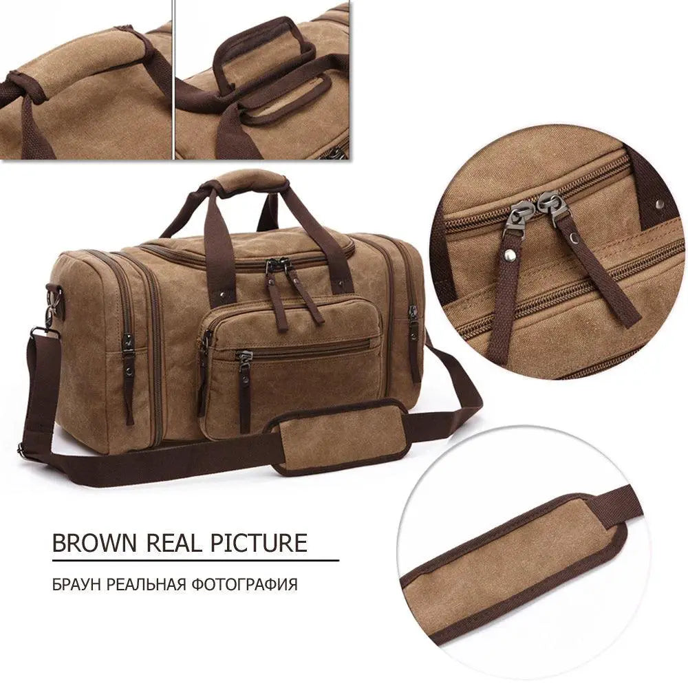 Markroyal Canvas Travel Duffel Bag Large Capacity Weekender