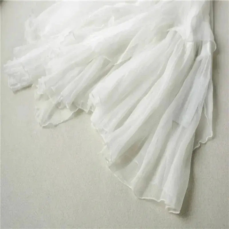 Chic A Line Sleeveless White Silk Dress For Womens Parties
