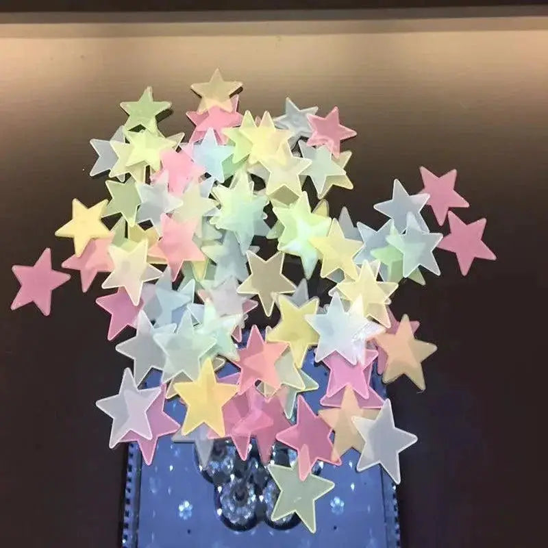 3D Glow Stars Wall Stickers Magical Luminous Decor Kids Room