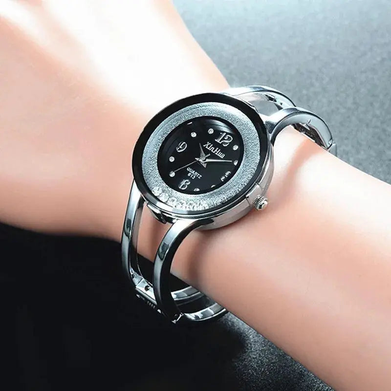 Elegant Rhinestone Bangle Watch For Stylish Women Timepiece