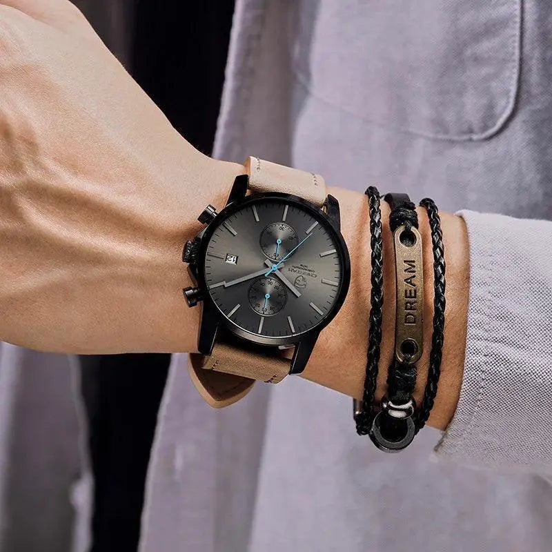 Mens Luxury Chronograph Watch Sleek Timepiece For Style